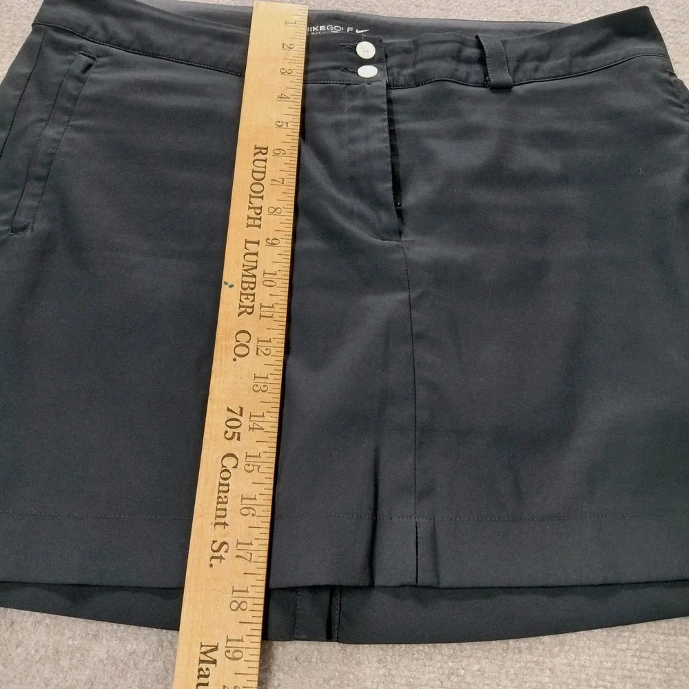 Nike Golf Skort Size 16 Black Pockets Stretch Athletic Short Skirt Golf Tennis - Picture 5 of 11